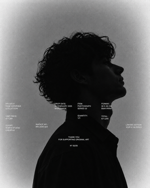 Minimalist silhouette with editorial layout