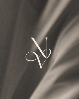 Elegant monogram on soft fabric backdrop