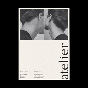 Modern minimalist studio poster design