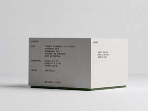 Minimalist product packaging with clean design