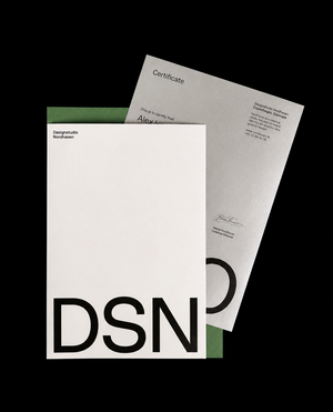 Minimalist stationery with bold typography