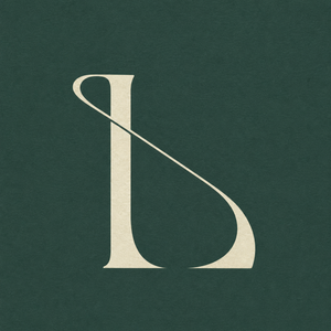 Elegant monogram on textured green background