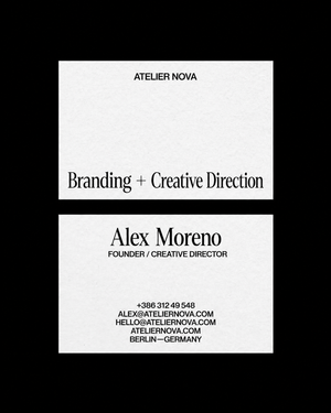Minimalist business card layout
